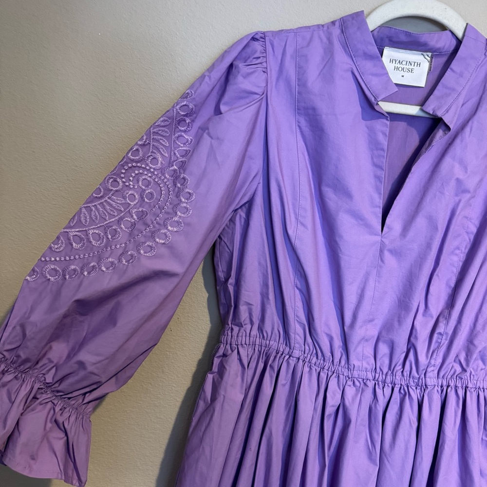 Tuckernuck Hyacinth House Lavender Embroidery Dowling Midi Dress - Picture 3 of 9